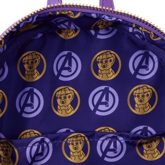 Loungefly Marvel Metallic Thanos Gauntlet Mini Backpack - NWT